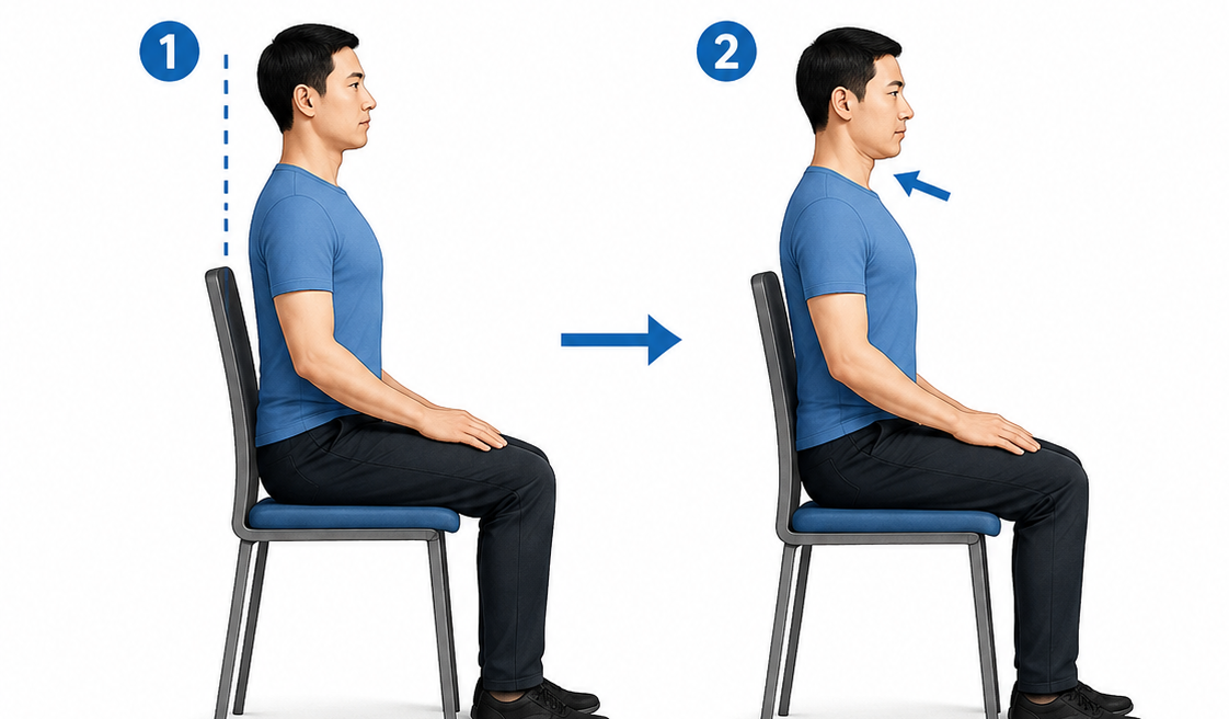 Bài tập Kéo Cằm Vào Chin Tuck