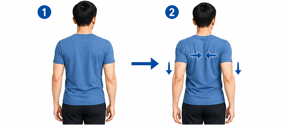 Bài tập bóp xương bả vai Scapular Retraction