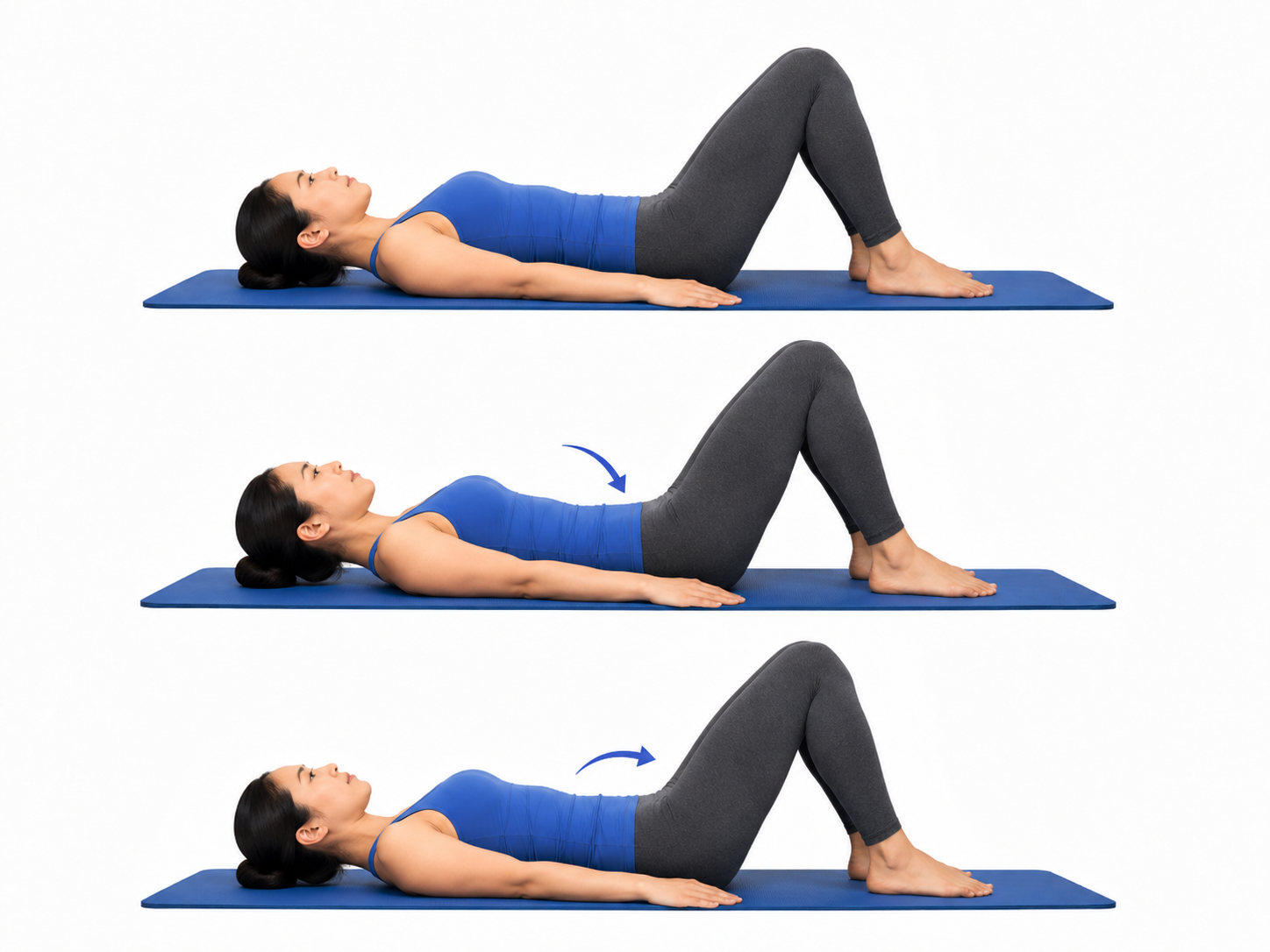 Bài tập ép lưng xuống sàn Pelvic Tilt